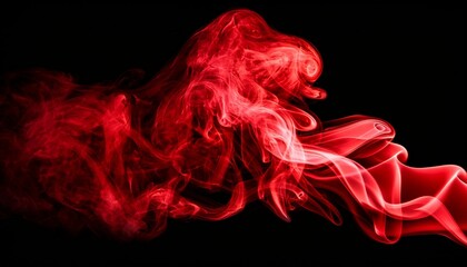 Obraz premium red smoke isolated on transparent background