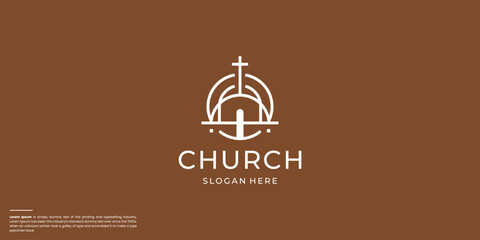 Church Logo design inspiration idea concept.