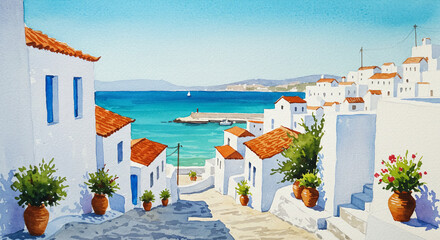 Fototapeta premium Artistic Seaside Scenery