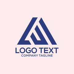 a letter or lua letter mountain shape logo design icon