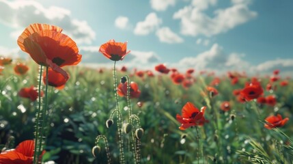 bright flowers on a white background