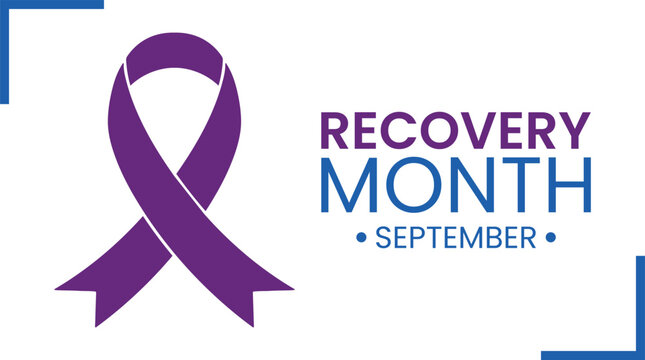 National Recovery Month Vector – Mental Health & Addiction Awareness