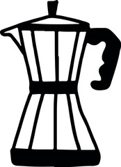 Coffee, latte sketch. Drawing, engraving, ink, line art, vector