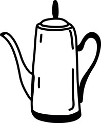 Coffee, latte sketch. Drawing, engraving, ink, line art, vector