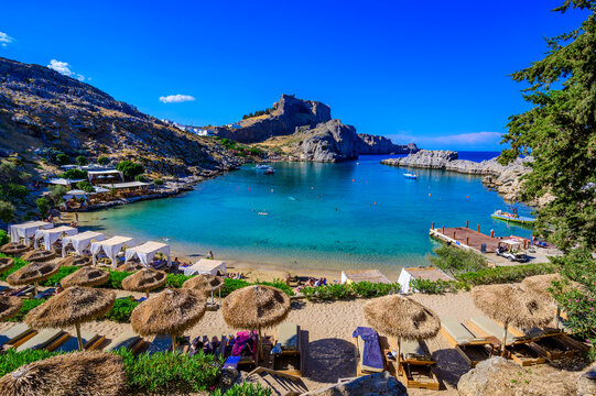 Paralia Agios Pavlos - Paradise Bay at Lindos - travel destination in Rhodes, Greece