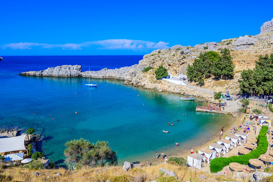 Paralia Agios Pavlos - Paradise Bay at Lindos - travel destination in Rhodes, Greece