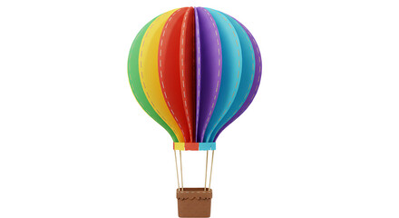 Fototapeta premium Balão de São João colorido em fundo transparente
