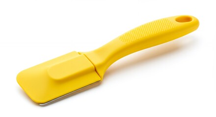 Obraz premium Yellow spatula isolated on white background kitchen utensil for cooking and baking