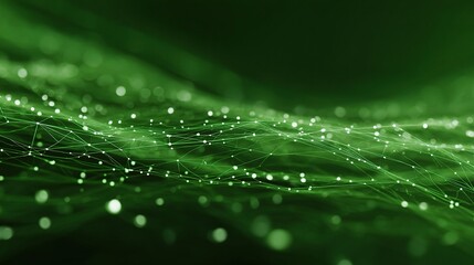 Abstract Green Technology Background with Pixel Motion Effects