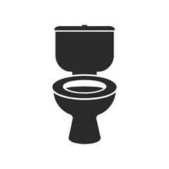 minimalist toilet icon with open seat