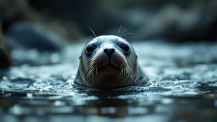 Obraz premium Seal in the water