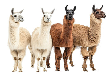 Obraz premium Llama Collection isolated on a transparent background