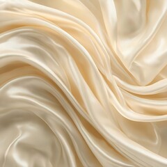 Obraz premium Elegant Creamy Silk Drape with Soft Folds and Luxurious Texture