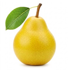 Yellow pear isolated on a white background