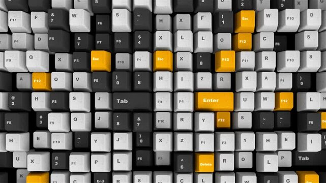 3D Keyboard Interface Animation Loop