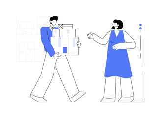 Shipping orders isolated cartoon vector illustrations.