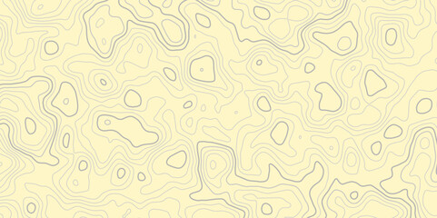 a light yellow topographic map pattern with contour  wave lines creating a seamless and textured map wallpaper background design.