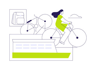 Ferry facilities for travelers abstract concept vector illustration.