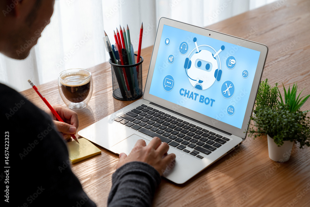 Poster chatbot software application for modish online business that automatically reply to customer questio