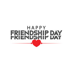 Happy Friendship day calligraphy vector design. Handwritten Friendship day. typography print for greeting cards, flyer, banner, posters, clothing, t-shirt for your friends