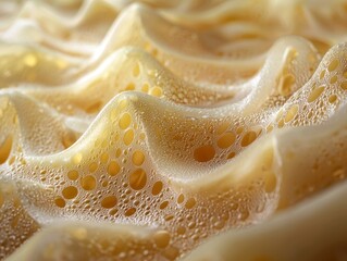 Macro abstract texture of soft wavy material with bubble details