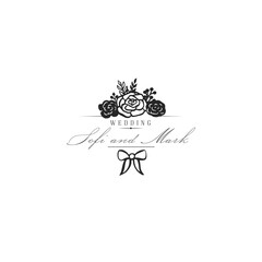 Floral Rose Logo. Elegant, nice and creative flower logo for various design projects. Rose logo can be used as symbols, icons, or others template.
