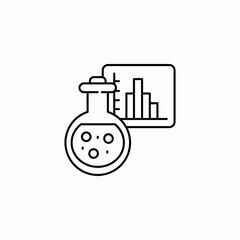 flask bar chart icon sign vector