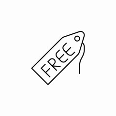 free tag offer icon sign vector