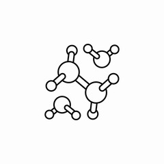 molecule structure science icon sign vector