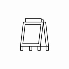 sandwich board sign icon sign vector