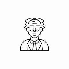 Obraz premium scientist professor character icon sign vector