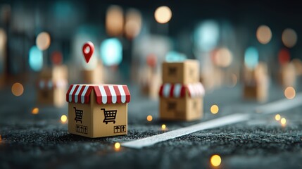 Business concept showcasing product localization strategy in dynamic and realistic setting