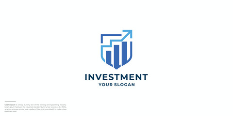 creative arrow and diagram investment logo.