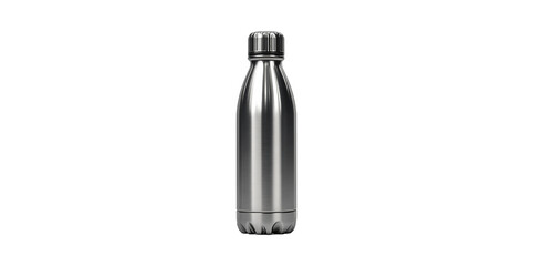 Stainless Steel Insulated Water Bottle. Eco-Friendly Hydration Solution For Outdoor And Everyday Use Isolated On Transparent Background