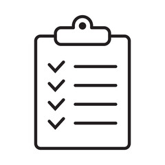 Clipboard line icon. Clipboard line icon.