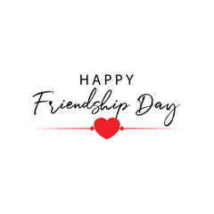 Happy Friendship day calligraphy vector design. Handwritten Friendship day. typography print for greeting cards, flyer, banner, posters, clothing, t-shirt for your friends