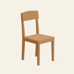 Wooden Chair: A minimalist image of a simple, elegant wooden chair, showcasing its clean lines and warm natural tones. This image represents a space for relaxation, rest, and comfort.