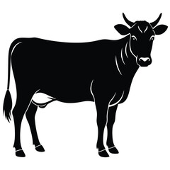 silhouette of a bull