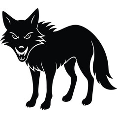black wolf vector illustration