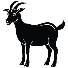 vector silhouette of a goat