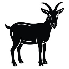 silhouette of a goat
