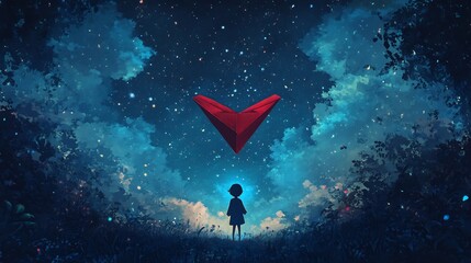 anime paper plane love message romantic wallpaper