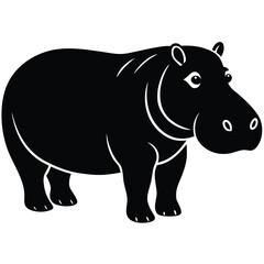 rhino cartoon isolated on white