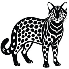 vector illustration of cartoon tiger