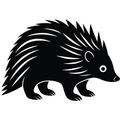 vector illustration of a hedgehog