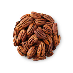 Pecan nuts isolated on white background