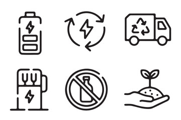 Eco-Friendly Icons Representing Sustainability Practices