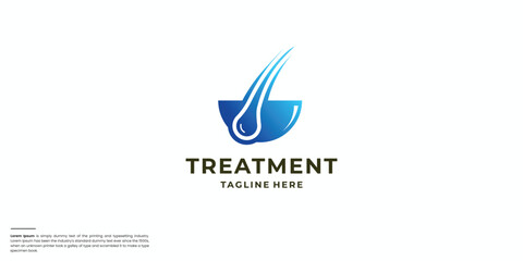 Vector hair treatment logo icon vector illustration design.
