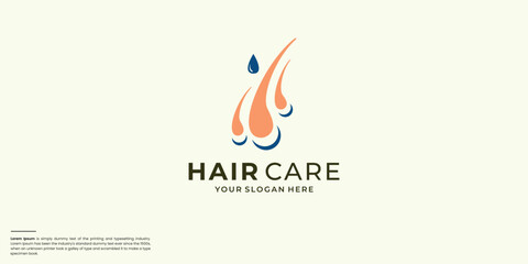 follicle hair dermatology logo vector icon illustration.