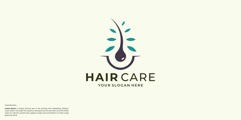 dermatology clinic hair care logo template design.Logo for business , clinic and symbol.